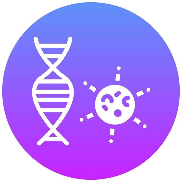 Ilustración del icono del vector de mutación viral del conjunto de iconos de enfermedades infecciosas