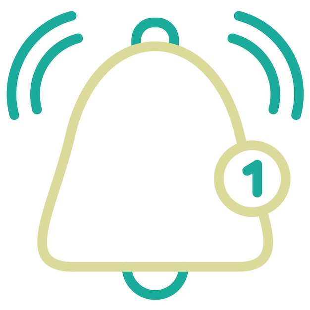 Ilustración del icono del vector de notificación del conjunto de iconos de comunicaciones
