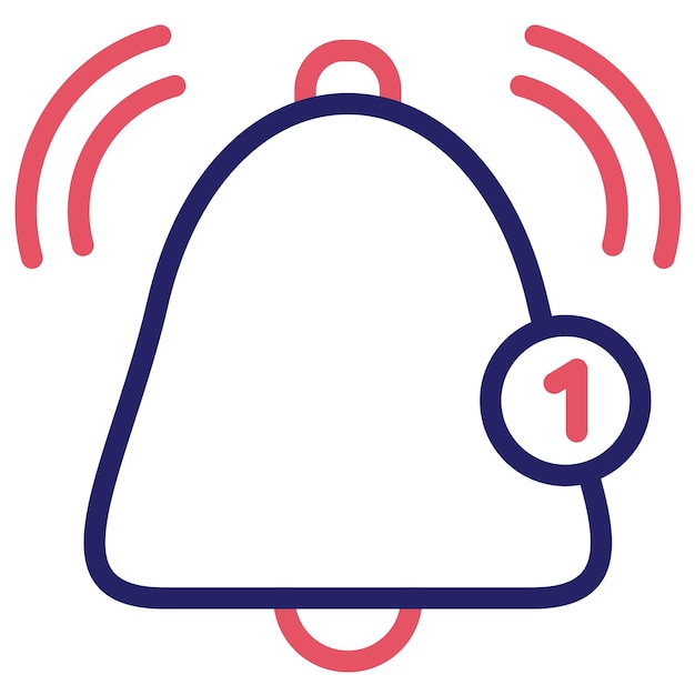 Ilustración del icono del vector de notificación del conjunto de iconos de comunicaciones