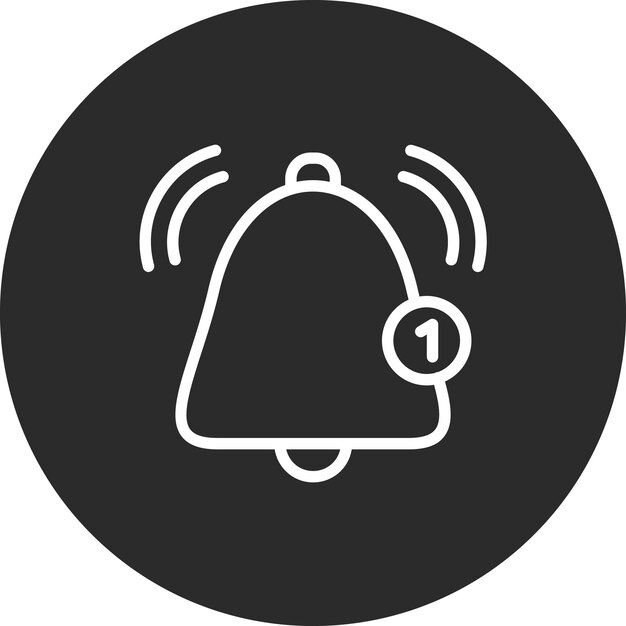 Ilustración del icono del vector de notificación del conjunto de iconos de comunicaciones