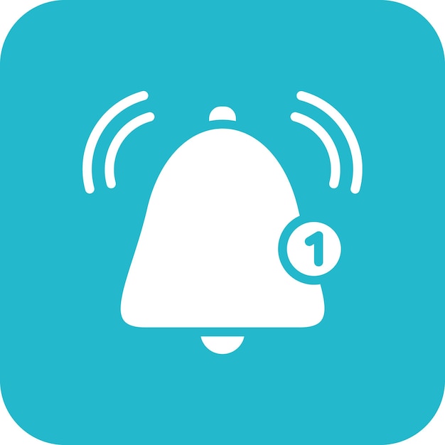 Ilustración del icono del vector de notificación del conjunto de iconos de comunicaciones