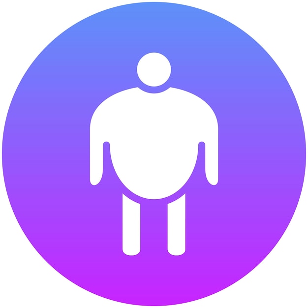 Ilustración del icono del vector de obesidad del conjunto de iconos de estilos de vida