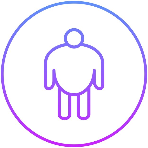 Ilustración del icono del vector de obesidad del conjunto de iconos de estilos de vida