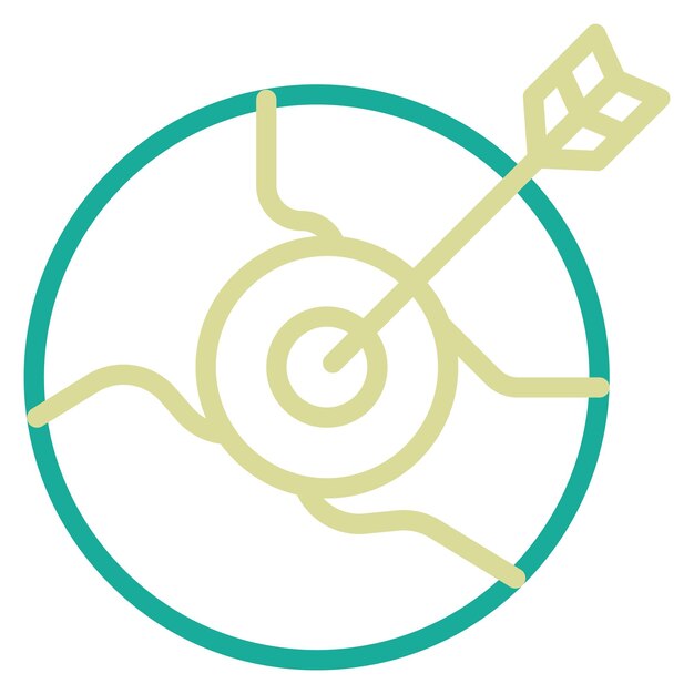 Ilustración del icono de vector objetivo global del conjunto de iconos de SEO y SEM