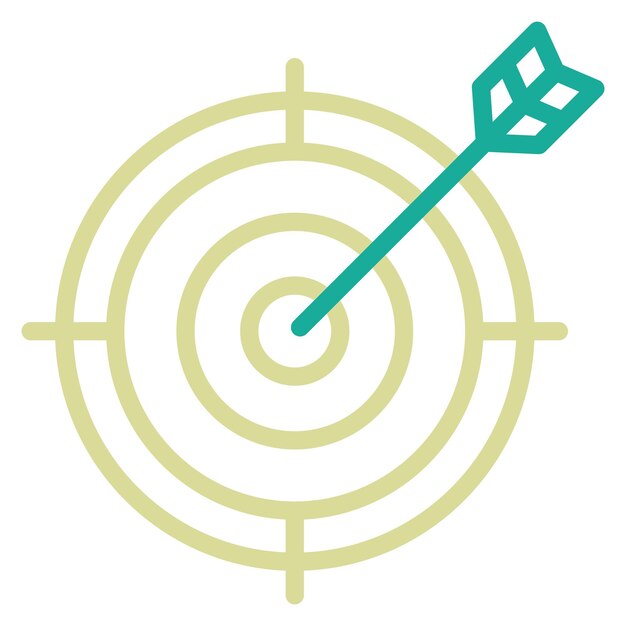 Ilustración del icono del vector objetivo de SEO y del conjunto de iconos de SEM