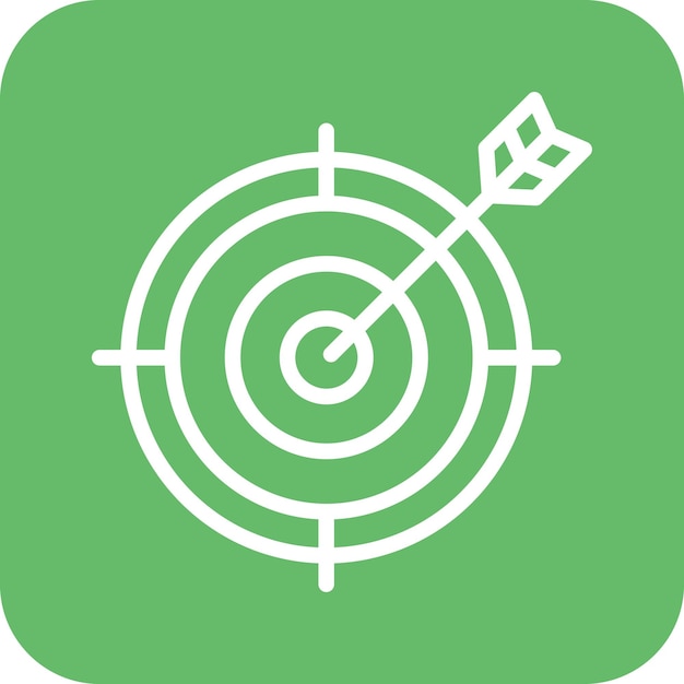 Ilustración del icono del vector objetivo de SEO y del conjunto de iconos de SEM