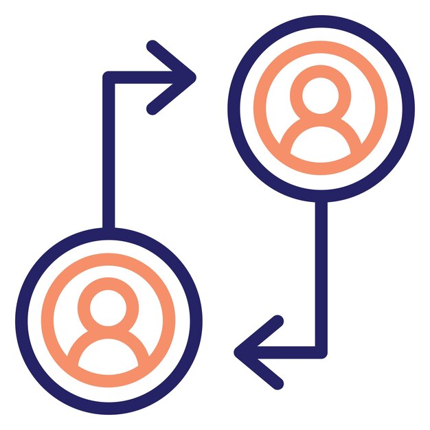 Ilustración del icono del vector de participación del usuario del conjunto de iconos de marketing digital
