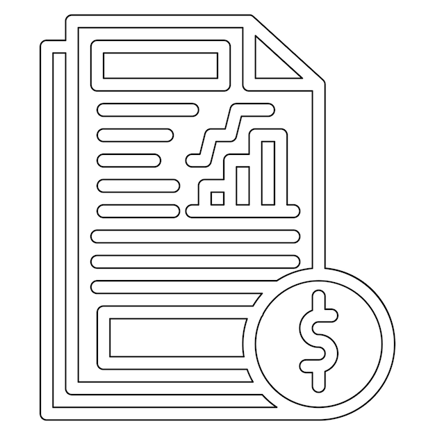 Vector ilustración del icono del vector de pasivo del conjunto de iconos de contabilidad