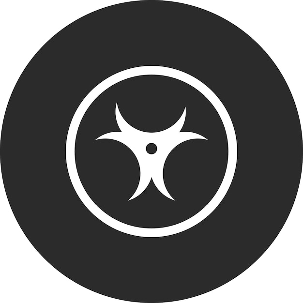 Ilustración del icono del vector de peligro biológico del conjunto de iconos de Investigación y Ciencia