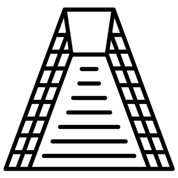 Ilustración del icono del vector de percepción de profundidad del conjunto de iconos de realidad virtual