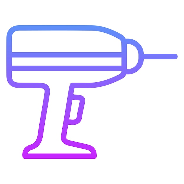 Ilustración del icono del vector de perforación del conjunto de iconos de ingeniería