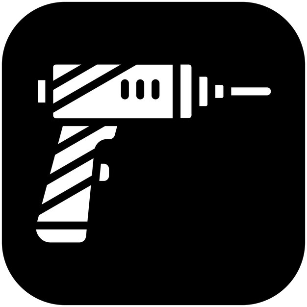 Ilustración del icono del vector de perforación del conjunto de iconos de mejoras para el hogar
