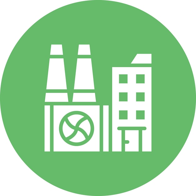 Vector ilustración del icono del vector de plantas nucleares del conjunto de iconos de la diplomacia