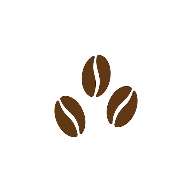 Ilustración de icono de vector de plantilla de granos de café de vector