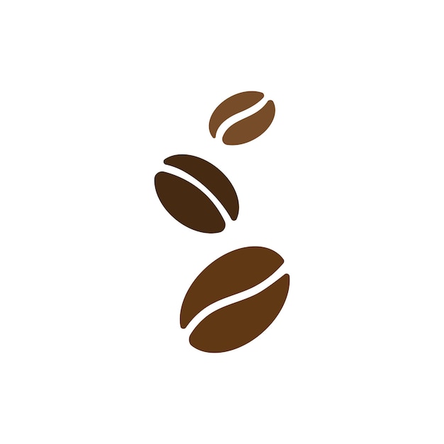 Ilustración de icono de vector de plantilla de granos de café de vector