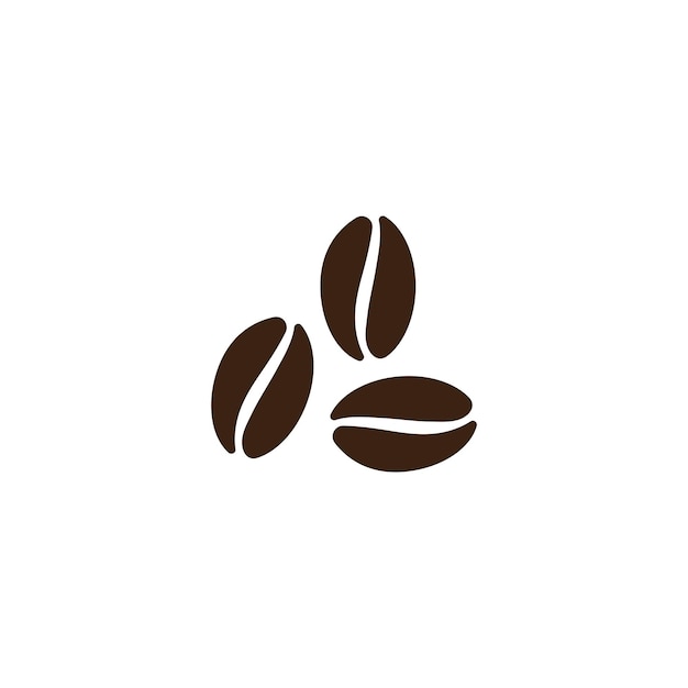 Ilustración de icono de vector de plantilla de granos de café de vector