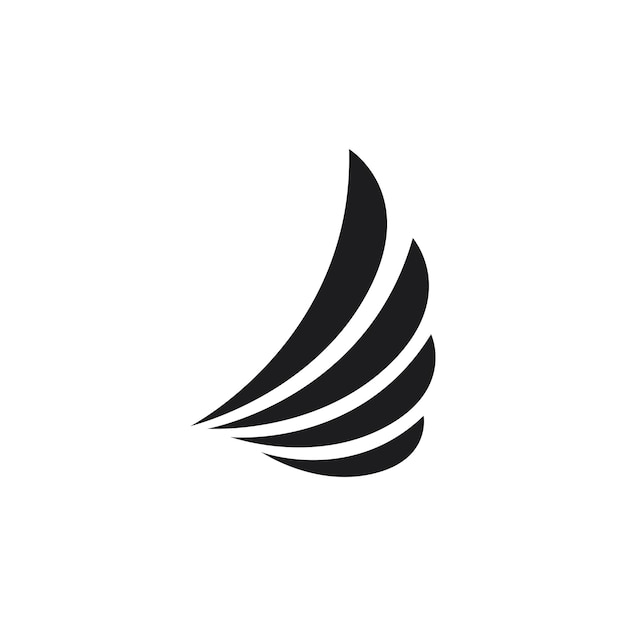 Ilustración de icono de vector de plantilla de logotipo de ala