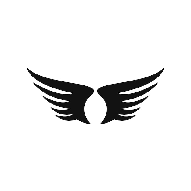 Ilustración de icono de vector de plantilla de logotipo de ala