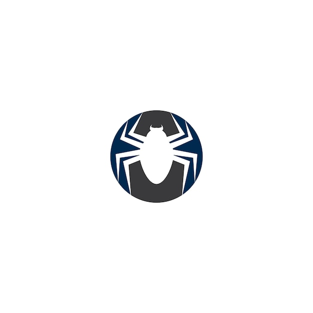 Ilustración de icono de vector de plantilla de logotipo de araña