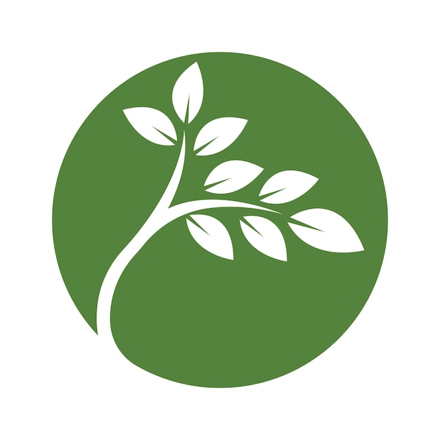 Ilustración de icono de vector de plantilla de logotipo de árbol