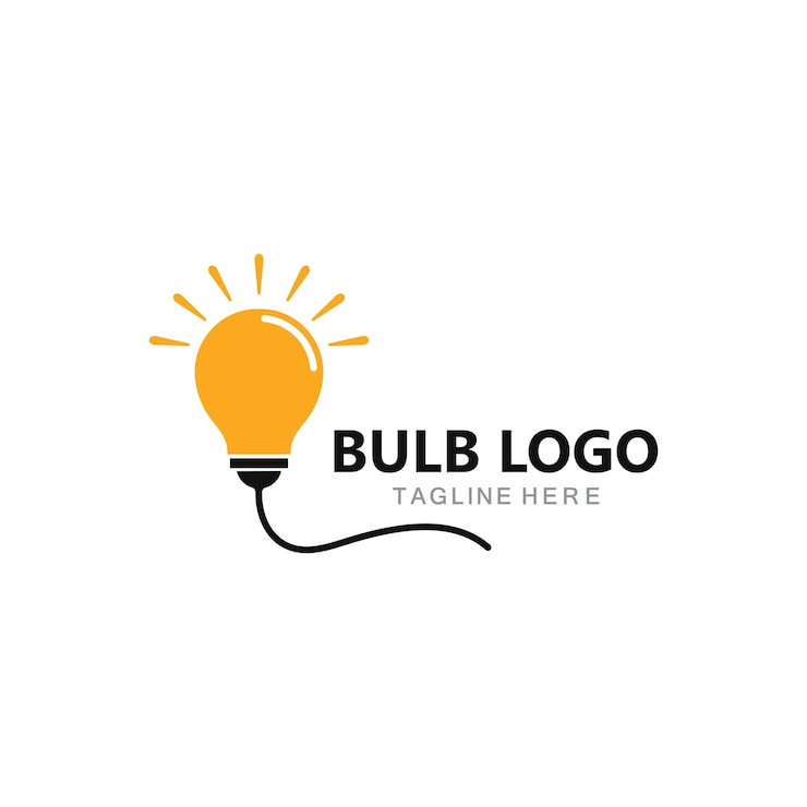 Vector ilustración de icono de vector de plantilla de logotipo de bombilla