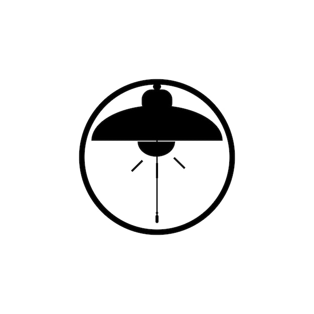 Ilustración de icono de vector de plantilla de logotipo de bombilla