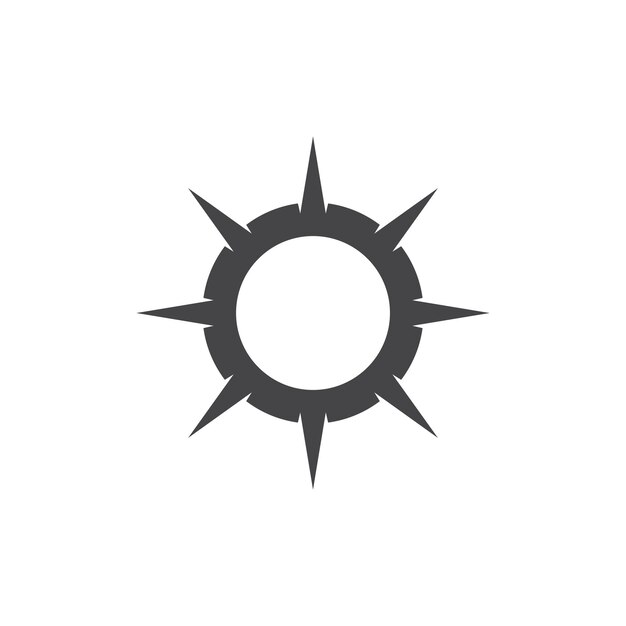 Ilustración de icono de vector de plantilla de logotipo de brújula