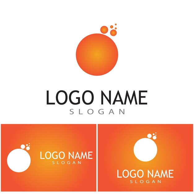 Ilustración de icono de vector de plantilla de logotipo de burbuja