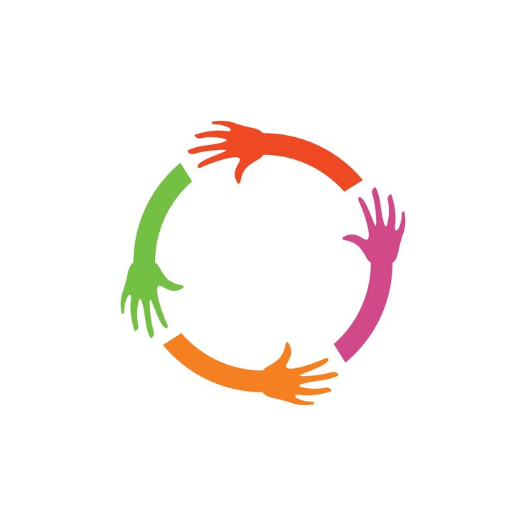 Vector ilustración de icono de vector de plantilla de logotipo de cuidado de manos