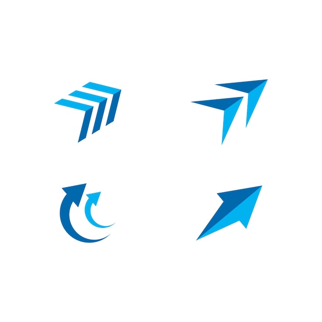 Ilustración de icono de vector de plantilla de logotipo de flechas