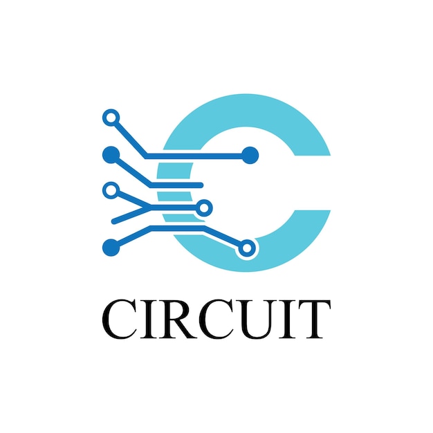 Ilustración de icono de vector de plantilla de logotipo de letra C de letra inicial