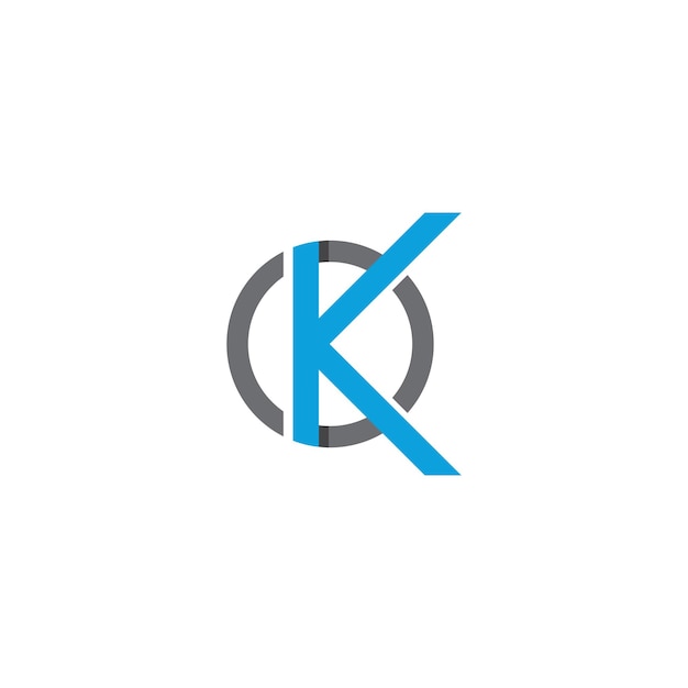 Ilustración de icono de vector de plantilla de logotipo de letra K
