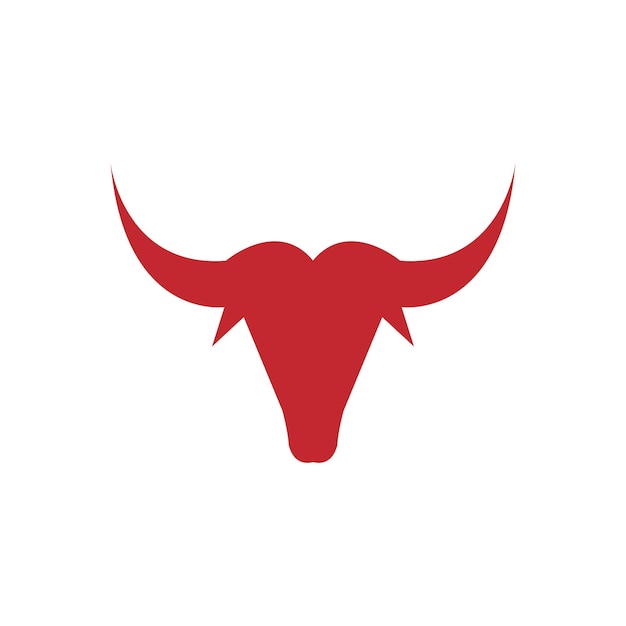 Ilustración de icono de vector de plantilla de logotipo de red bull taurus