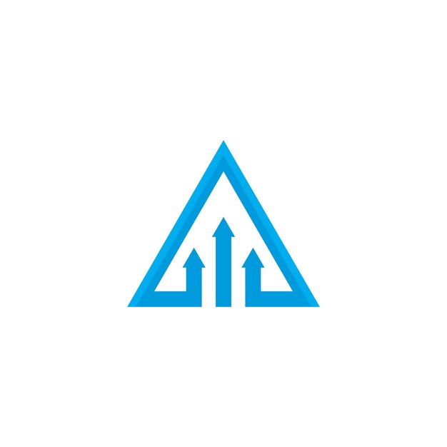 Ilustración de icono de vector de plantilla de logotipo de triángulo