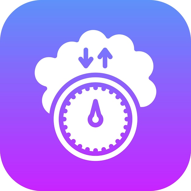 Ilustración del icono del vector de presión del aire del conjunto de iconos del tiempo