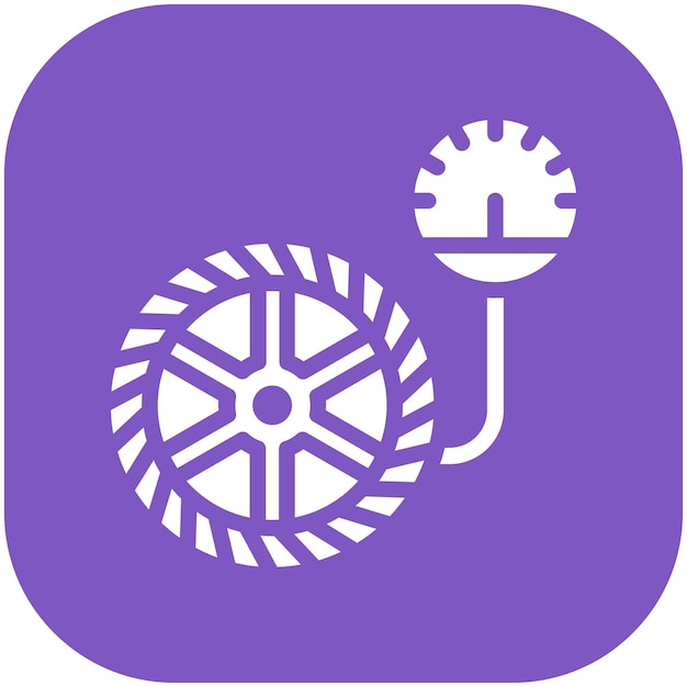 Ilustración del icono del vector de presión de los neumáticos del conjunto de iconos de Auto Racing
