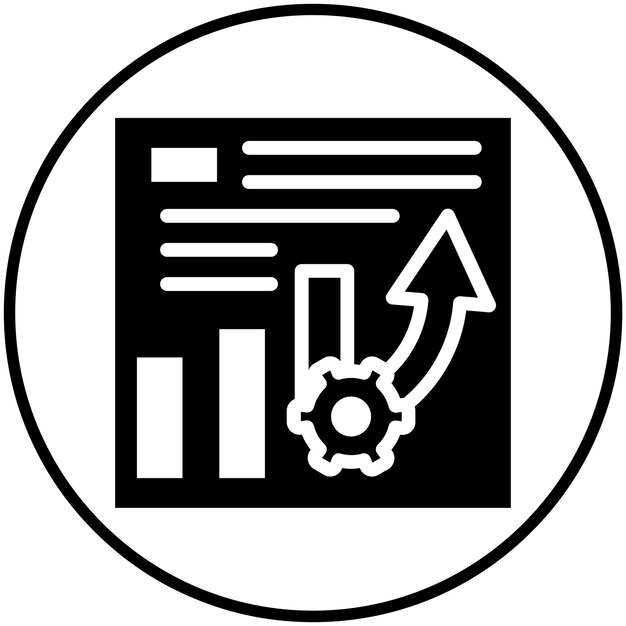 Ilustración del icono del vector de progreso del proyecto del conjunto de iconos de gestión del proyecto