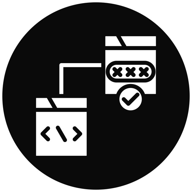 Ilustración del icono del vector de pruebas de accesibilidad del conjunto de iconos de garantía de calidad