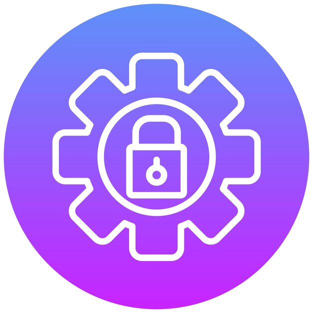 Ilustración del icono del vector de pruebas de seguridad del conjunto de iconos de garantía de calidad