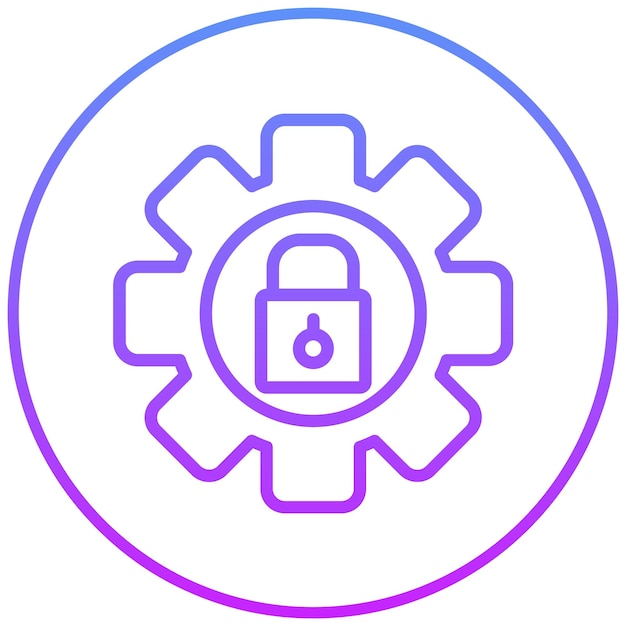 Ilustración del icono del vector de pruebas de seguridad del conjunto de iconos de garantía de calidad