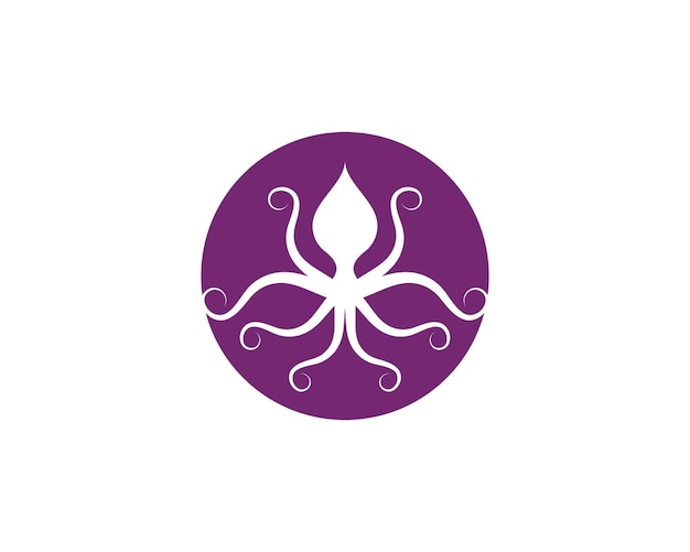 Ilustración de icono de vector de pulpo