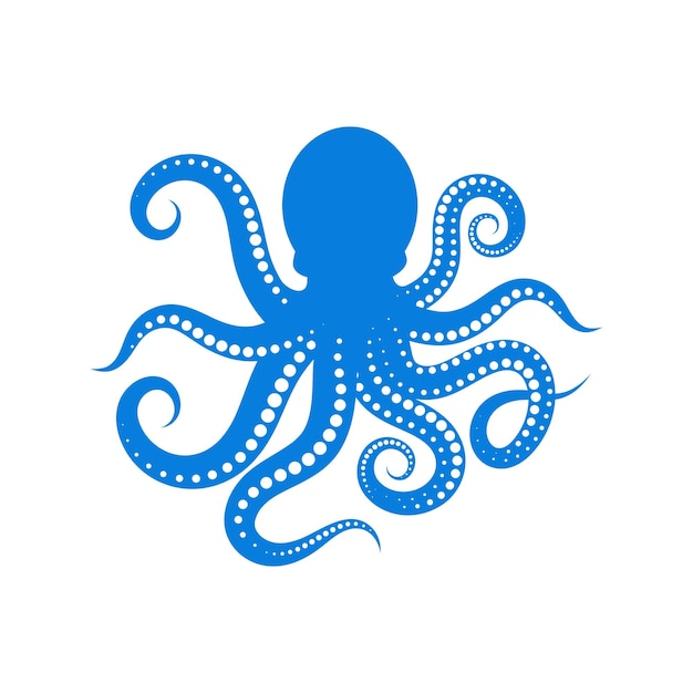 Ilustración de icono de vector de pulpo