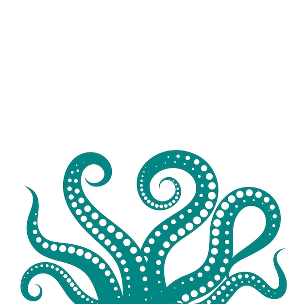 Ilustración de icono de vector de pulpo