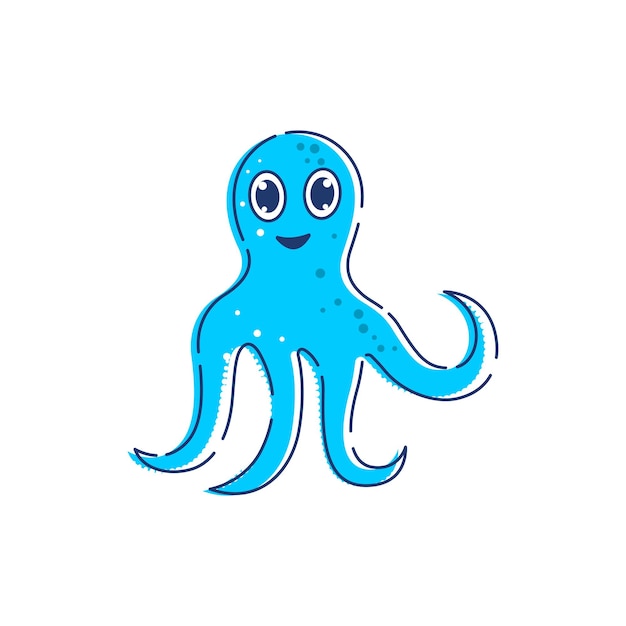 Ilustración de icono de vector de pulpo