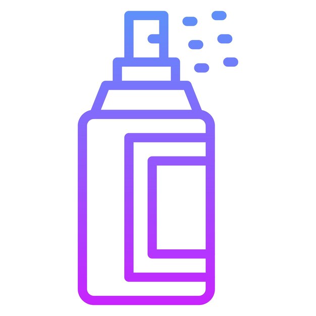 Ilustración del icono del vector de pulverización del conjunto de iconos de cosméticos