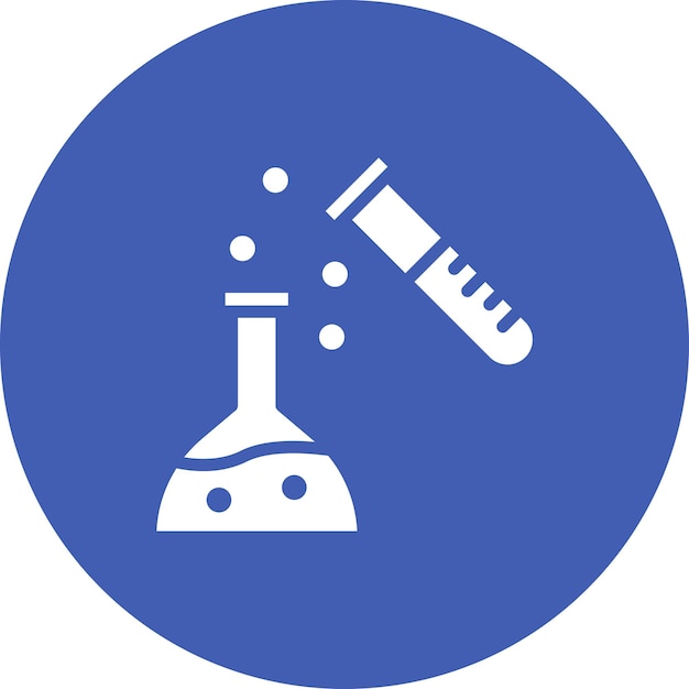 Ilustración del icono del vector químico del conjunto de iconos de Investigación y Ciencia