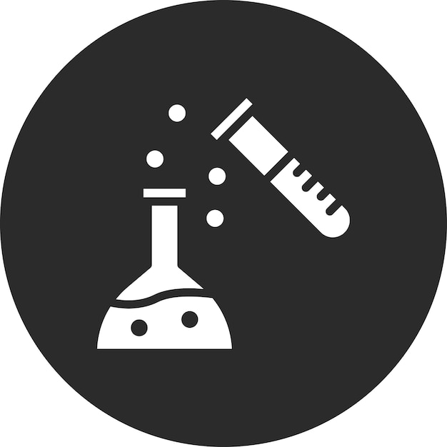 Ilustración del icono del vector químico del conjunto de iconos de Investigación y Ciencia
