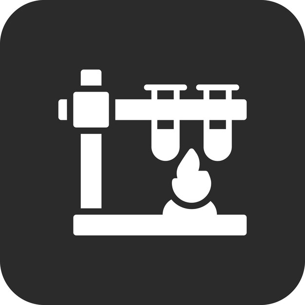 Ilustración del icono del vector químico de quema del conjunto de iconos de química