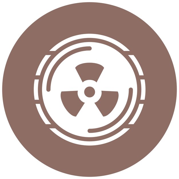 Ilustración del icono del vector de radiación del conjunto de iconos de quimioterapia