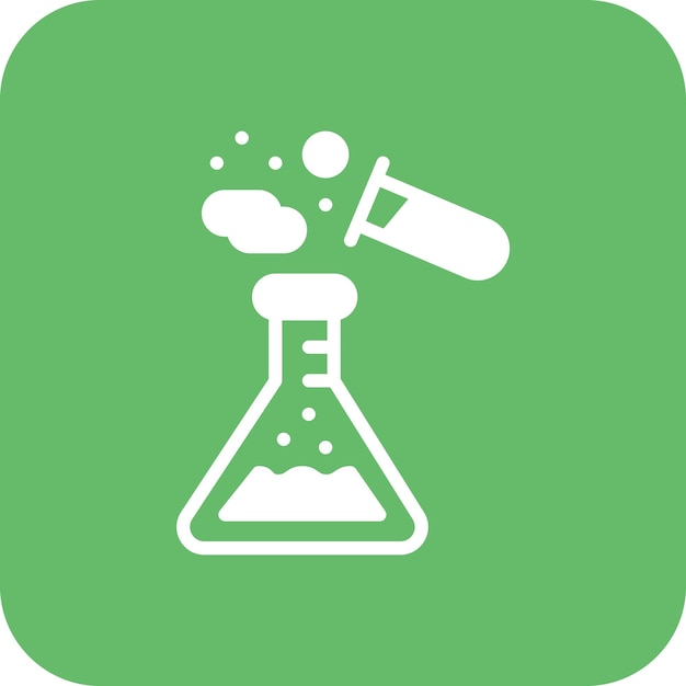 Ilustración del icono del vector de reacción química del conjunto de iconos de química